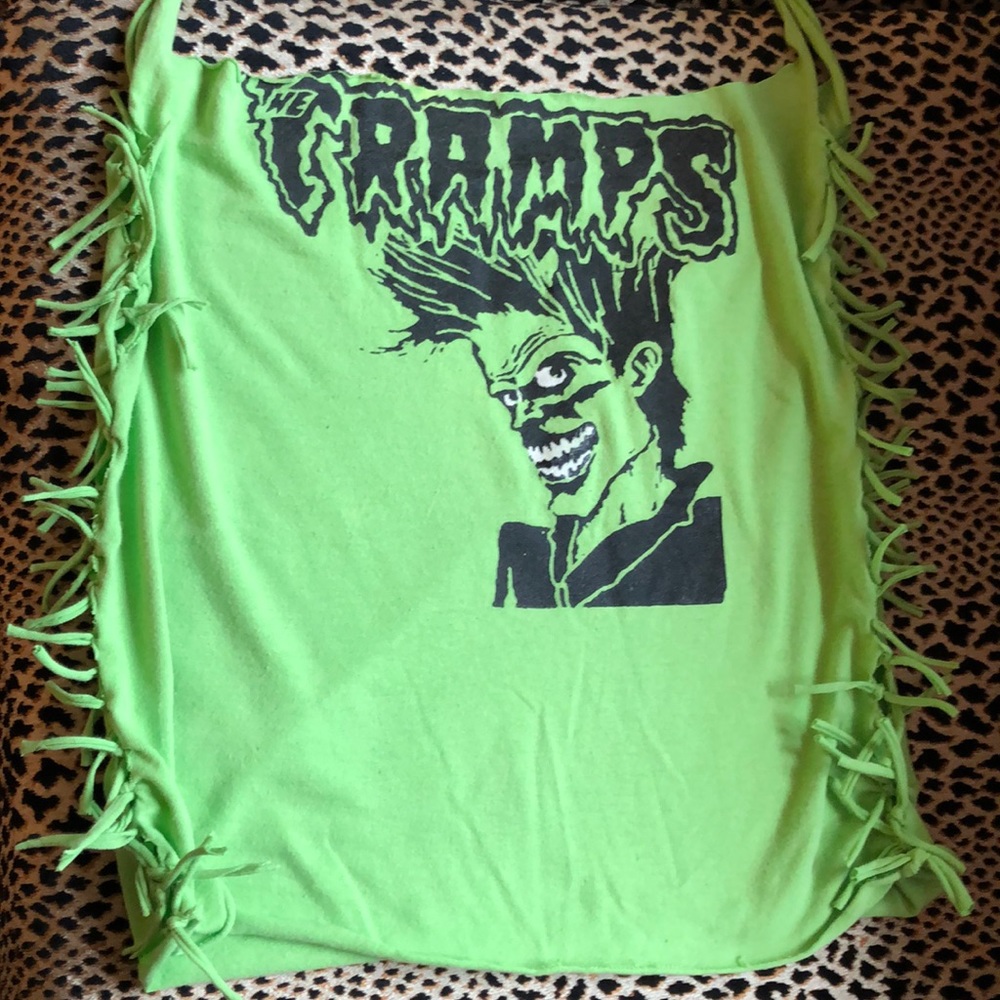 DIY Custom Punk Rock The Cramps Tank/Halter/Skirt